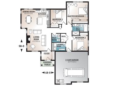 Floor Plan, 027H-0433