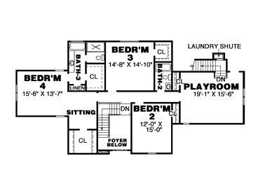 2nd Floor Plan, 011H-0025
