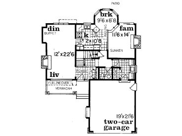 1st Floor Plan, 032H-0018