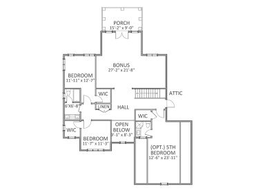 2nd Floor Plan, 067H-0043