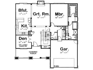 1st Floor Plan, 031H-0129