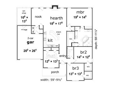 Floor Plan, 061H-0165
