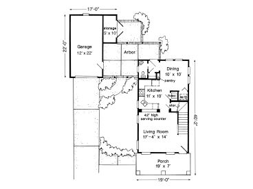 1st Floor Plan, 054H-0096
