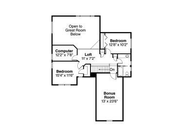 2nd Floor Plan, 051H-0174