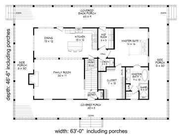 1st Floor Plan, 062H-0241
