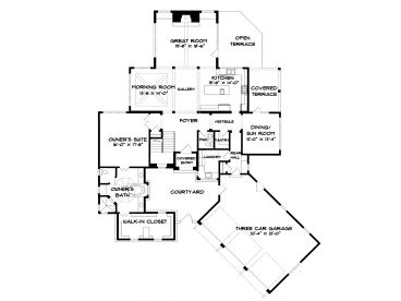 1st Floor Plan, 029H-0045