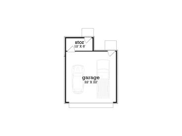 Garage Floor Plan, 021H-0111