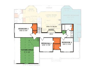 2nd Floor Plan, 059H-0034