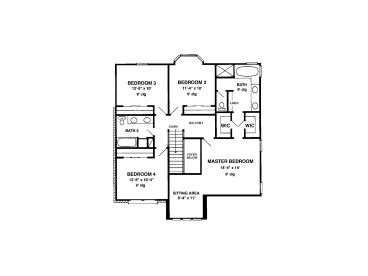 2nd Floor Plan, 054H-0057