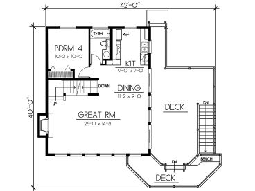 1st Floor Plan, 026H-0112
