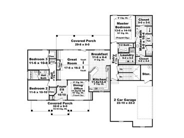 1st Floor Plan, 001H-0151