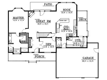 1st Floor Plan, 026H-0061