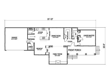 1st Floor Plan, 058H-0016
