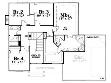 2nd Floor Plan, 031H-0114