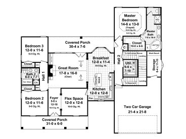 1st Floor Plan, 001H-0142