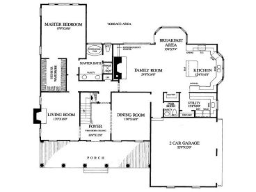 1st Floor Plan, 063H-0040
