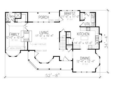 1st Floor Plan, 054H-0044