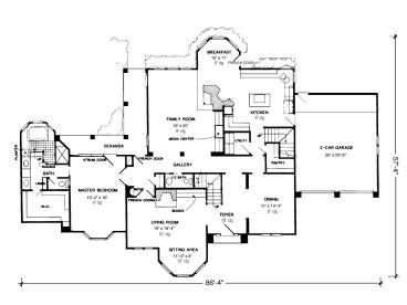 1st Floor Plan, 054H-0028