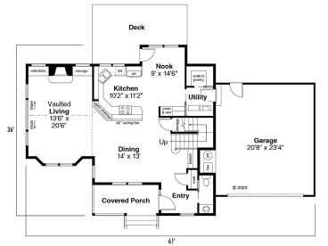 1st Floor Plan, 051H-0409