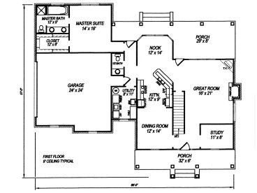 1st Floor Plan, 004H-0074
