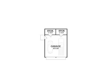 Garage Floor Plan, 021H-0291