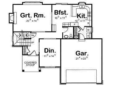 1st Floor Plan, 031H-0130