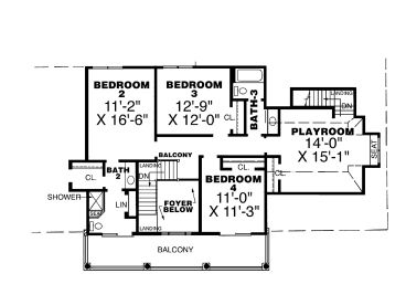 2nd Floor Plan, 011H-0022