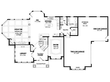1st Floor Plan, 014H-0065