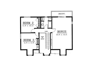 2nd Floor Plan, 026H-0080