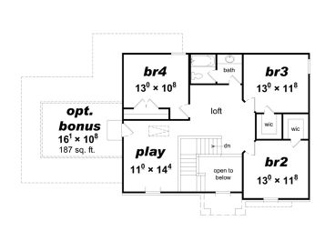 2nd Floor Plan, 061H-0159