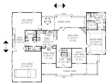 1st Floor Plan, 044H-0029