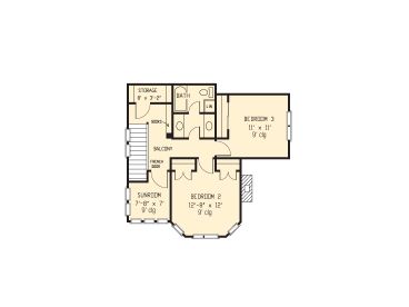 2nd Floor Plan, 054H-0063