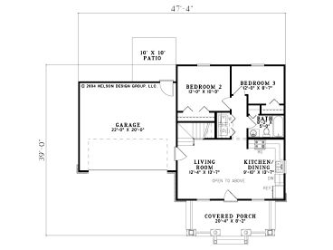1st Floor Plan, 025H-0145