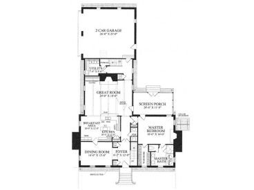 1st Floor Plan, 063H-0180