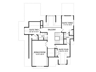 2nd Floor Plan, 029H-0027