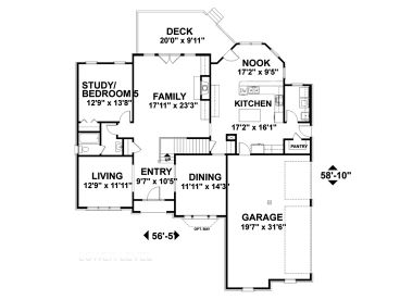 1st Floor Plan, 007H-0109