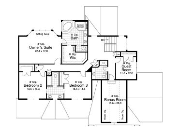 2nd Floor Plan, 023H-0140