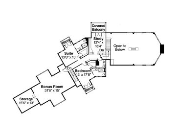 2nd Floor Plan, 051H-0166