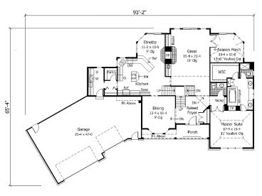 1st Floor Plan, 023H-0040