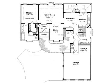 1st Floor Plan, 030H-0055