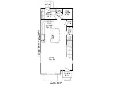 1st Floor Plan, 062H-0217