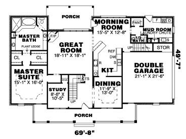 1st Floor Plan, 011H-0025