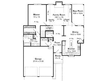 1st Floor Plan, 030H-0039
