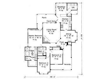 1st Floor Plan, 054H-0072
