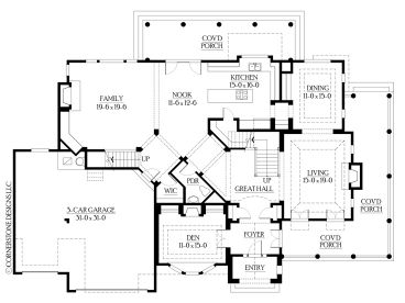 1st Floor Plan, 035H-0035