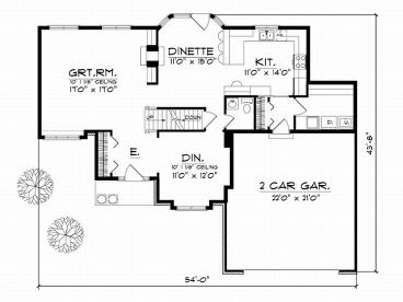 1st Floor Plan, 020H-0014