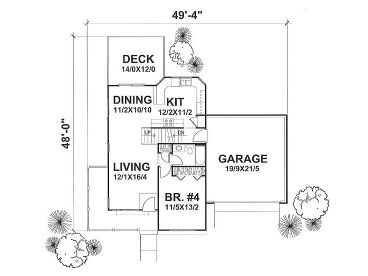 1st Floor Plan, 016H-0005