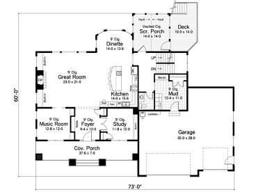1st Floor Plan, 023H-0138