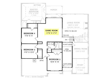 2nd Floor Plan, 059H-0033