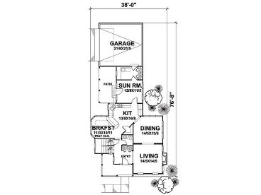1st Floor Plan, 016H-0022